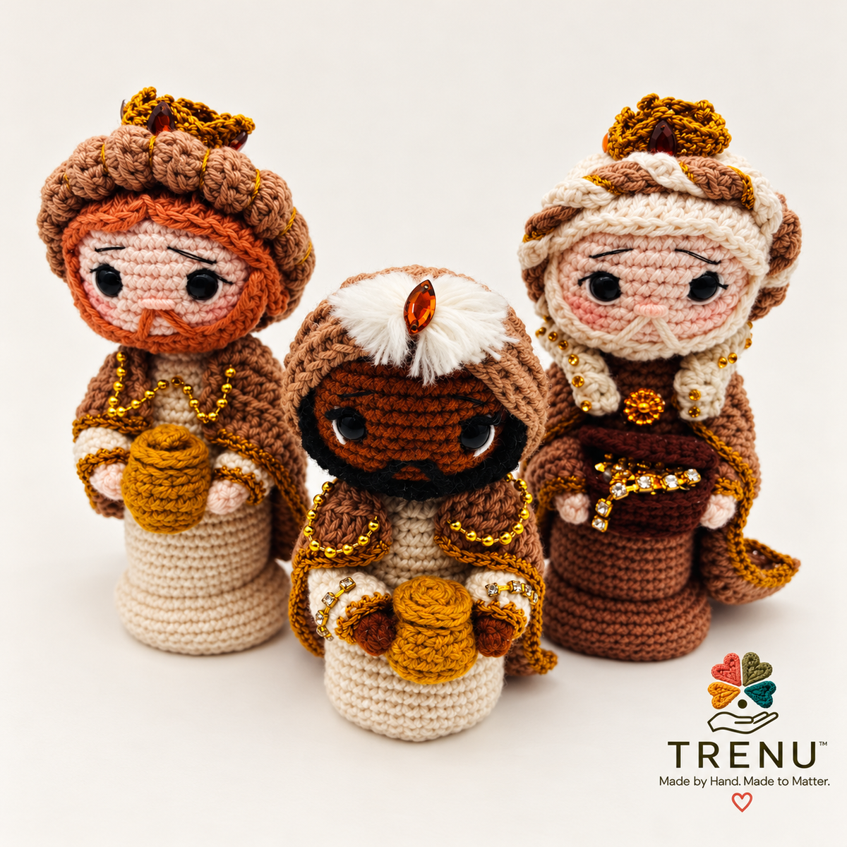 Bethlehem Grace – 12-Piece Handmade Crochet Nativity Set